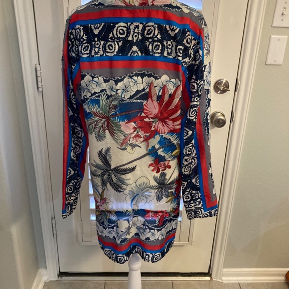 Johnny Was Colorful Asymmetrical Tunic Size S - Picture 3 of 4